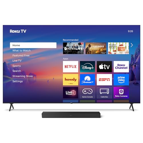 Image of Roku Smart TV - 85-Inch Select Series, 4K HDR TV - RokuTV with Enhanced Voice Remote - Flat Screen LED Television with Wi-Fi TV Wireless Soundbar, Soundbar Exclusively for RokuTV