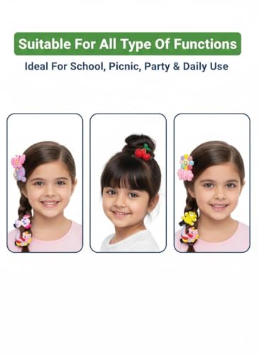 Image of 3 Pack - (30 Clips) Rakshabandhan gift for sister kids Baby Girl Hair Clips Kids Gifts for Girls | Safe Soft No Slip Toddler Cartoon Hair Clips for Girls(20Pcs) | Korean Style Small Flower Pearl Mini Hair Claw Clips with Flower Design(10Pcs), Cute Baby Hair Accessories Set (Random Colors & Designs)