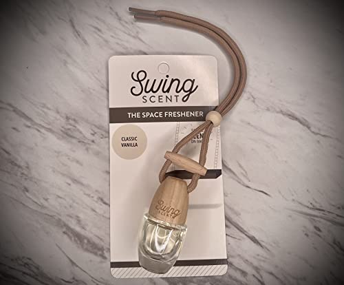 Swing Scent Air Freshener Hanging Fragrance Diffuser For Car Or Small Space (Classic Vanilla) #TOP1
