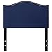 Flash Furniture Lexington Upholstered Twin Size Headboard with Accent Nail Trim in Navy Fabric