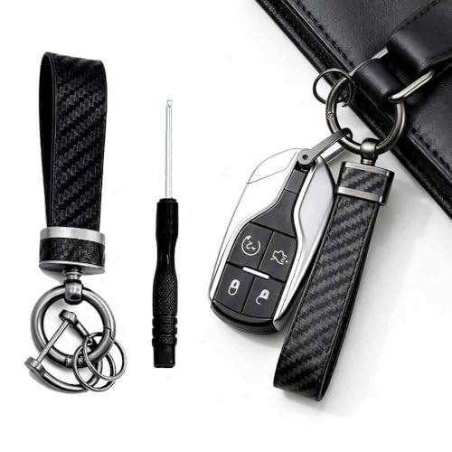 Image of Carbon Car Key Chain, Lightweight and Easy to Store,Fashionable, Perfect for Gifting to Car Owners