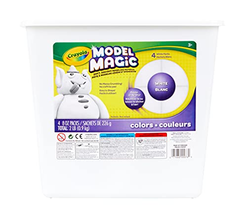 Crayola Model Magic White, Modeling Clay Alternative, 2 lb. Bucket, Gift