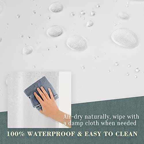 ABLUEN No Hook PEVA Shower Curtain or Liner - 8G Heavy Duty Frosted Bathroom Shower Curtain No Hooks Required, Waterproof Plastic & PVC Free, Standard Size 71 x 74, Frost by ABLUEN - Image 5
