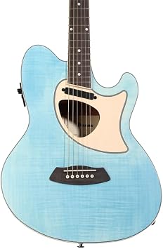 Ibanez Talman TCM50 Acoustic-electric Guitar - Blue Denim, Open Pore