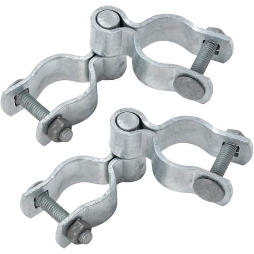 Image of VIVIDA 1-3 /8 inch Chain Link Fence Gate Hinge Kit, Pipe Gate Hinge, 2 Set