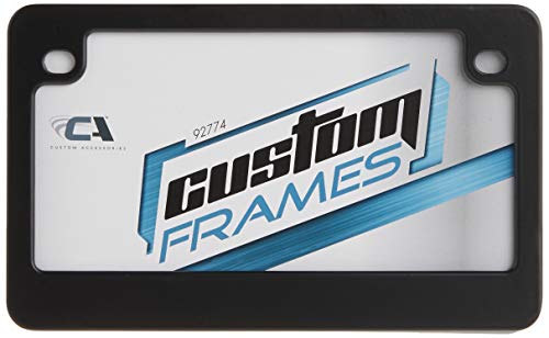 Custom Frames 92774 Matte Black Dealer Frame Motorcycle License Plate Frame #TOP1