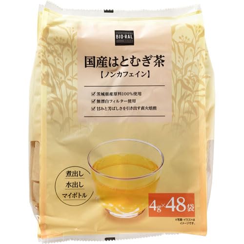 Amazon.co.jp: ビオラル 国産はとむぎ茶ティーバッグ 4g×48袋入 : 食品