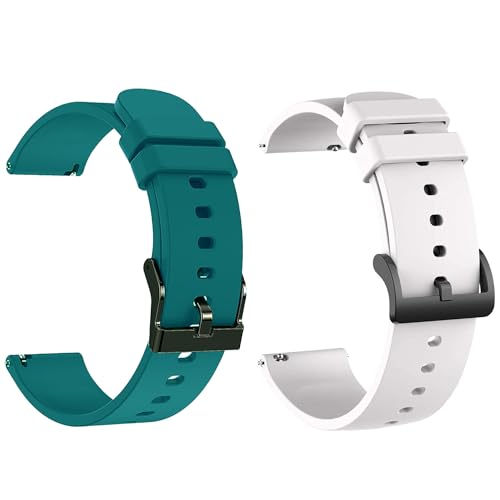 Image of IIK COLLECTION 22mm Silicone Strap for Smart Watches | Combo Pack Compatible With Noise, Fireboltt, Boat Xtend, Pebble, Boat Flash, Noise Color Fit, Ultra Smart Watch & All Watches