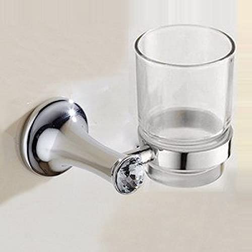 Kit accessoires salle de bain chrome avec porte-serviette et gobelet