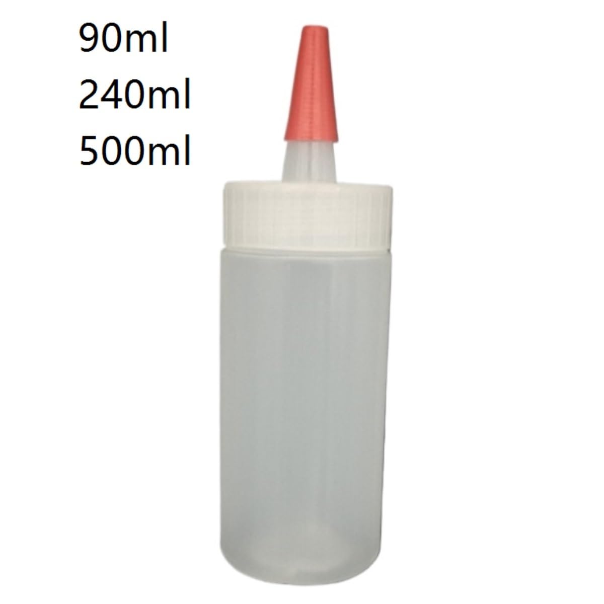 Butelka Ściskania Pięć Plastikowych Pojemników Kuchennych, Butelka Na Sos, Przezroczysta Do Wyciskania Naczynia Obiadowe(500ml)