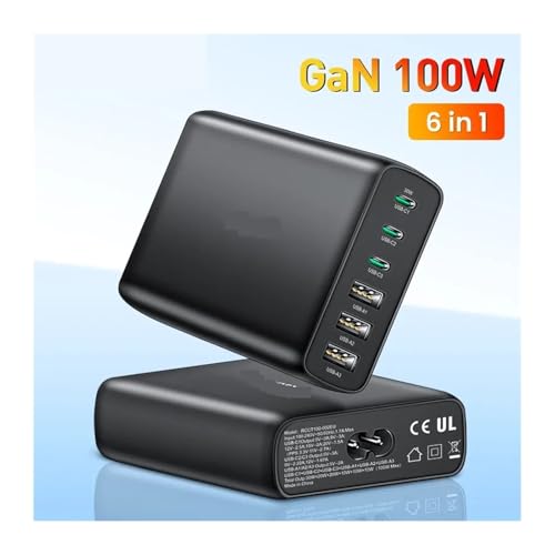 100W �[�d�� 6 �|�[�g USB �^�C�v C PD �}���[�d��}���[�d 4.0 3. �f�X�N�g�b�v�[�d�� ���L���݊���