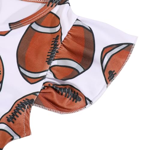 nebljgo Toddler Girls Rugby Short Sleeve Dress Knee Length Dress 2-8Y3