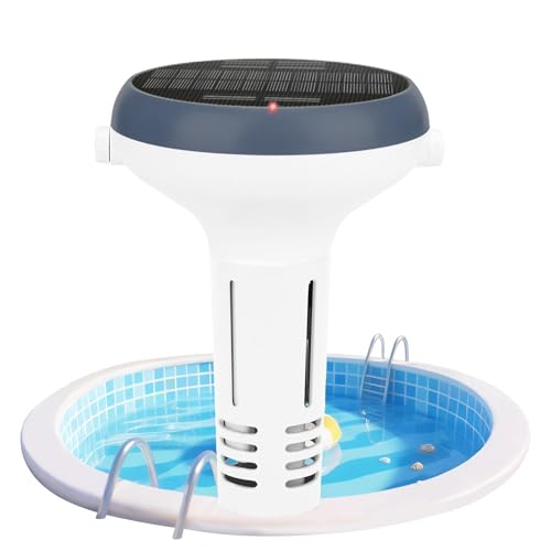 UIUZMAR Medidor Inteligente de pH y Cloro Para Piscinas, con WiFi, Carga Solar, Medidor de Sal, 7 en 1, pH, Salinidad, Cloro Libre, EC, TDS, ORP, Para Piscinas de Agua Salada, Spas