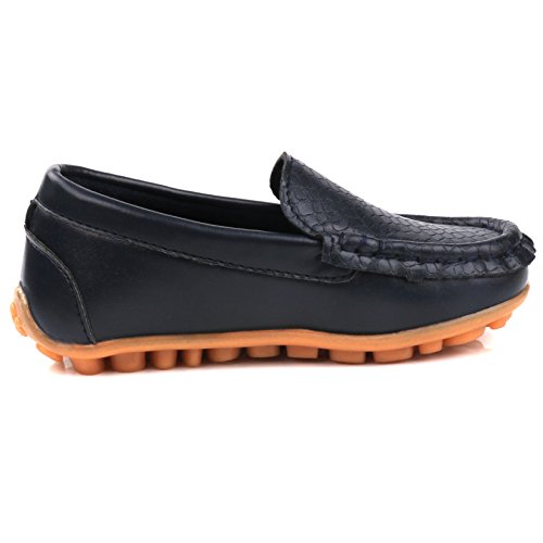Image of Femizee Toddler Boys Leather Loafers Comfort Uniform Oxford Dress Wedding Shoes
