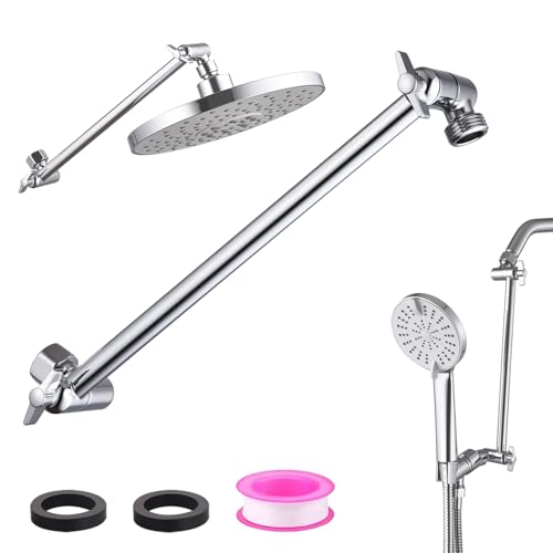 Happywins 12-Inch Shower Head Extension Arm, Adjustable Shower Extension Arm, Stainless Steel Shower...