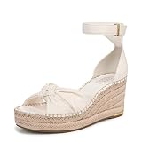 Picture of Franco Sarto Womens Clementine Espadrille Wedge Sandal Cream White Leather 6.5 M