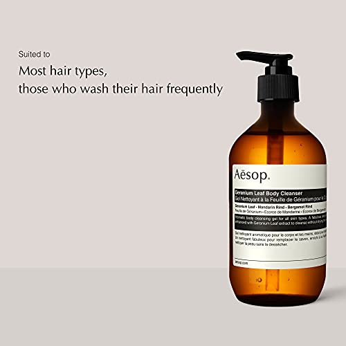 Aesop Geranium Leaf Body Cleanser | 17.99 Oz Body Wash With Geranium Leaf | Gentle Cleanser | Alcohol-Free, Gluten-Free & Vegan Body Cleanser #TOP1