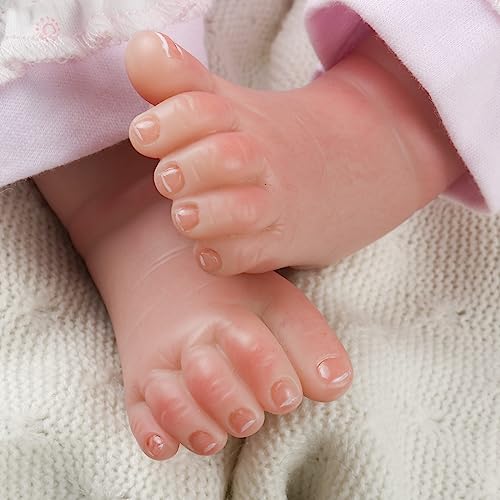 Kaydora Reborn Baby Dolls 22 Inch Realistic Newborn Baby Girl Lifelike Handmade Real Looking Baby Dolls Soft Weighted Cloth Body Toy Gift for Kids Age 3+
