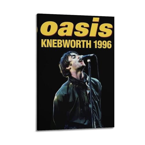 MSWVMWUK Oasis Knebworth1996Art Stampa artistica moderna per camera da letto, poster per soggiorno, estetica, decorazione da parete su tela, decorazione per dormitorio giovanile, ragazza, stile