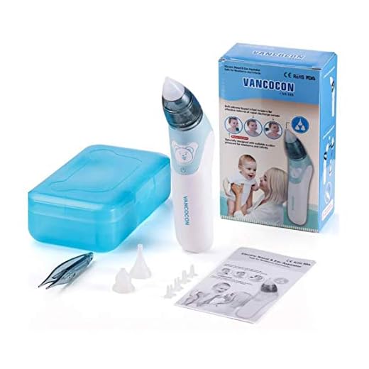 Baby Nasal Aspirator - Electric Nose Suction Automatic Snot Sucker & Ear Wax Remover - Safe and Hygienic for Newborns Infant Toddlers Kids (Blue)