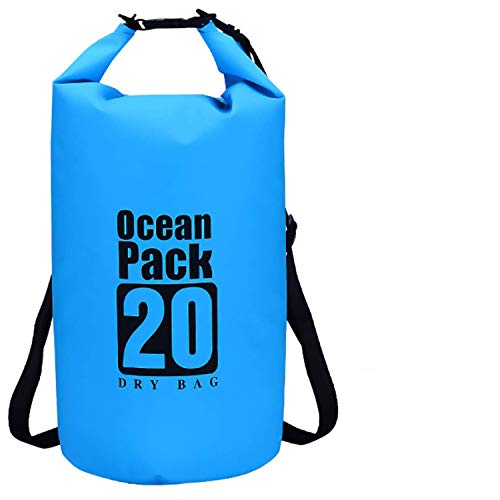 Suhav Waterproof Dry Bag Sack 20L, Roll Top Sack Keeps Gear Dry for Kayaking, Rafting, Boating, Swimming, Camping, Hiking, Beach, Fishing.