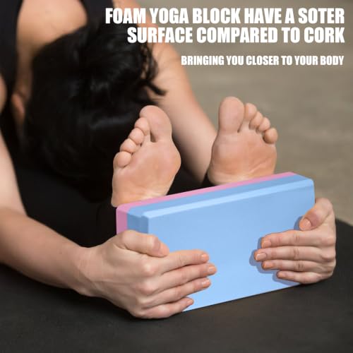 Image of Septo 2 Pcs Yoga Blocks, 9x6x3 Inch Foam Blocks for Pilates