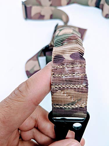 Leon's Tactics 2 Point Guns Sling - Tactical Shooting Accessories And Equipment For Paintball, Airsoft, Hunting - Adjustable Nylon Webbing Straps Outdoor Sports Gear - Max Length 216Cm - Multicam #TOP3