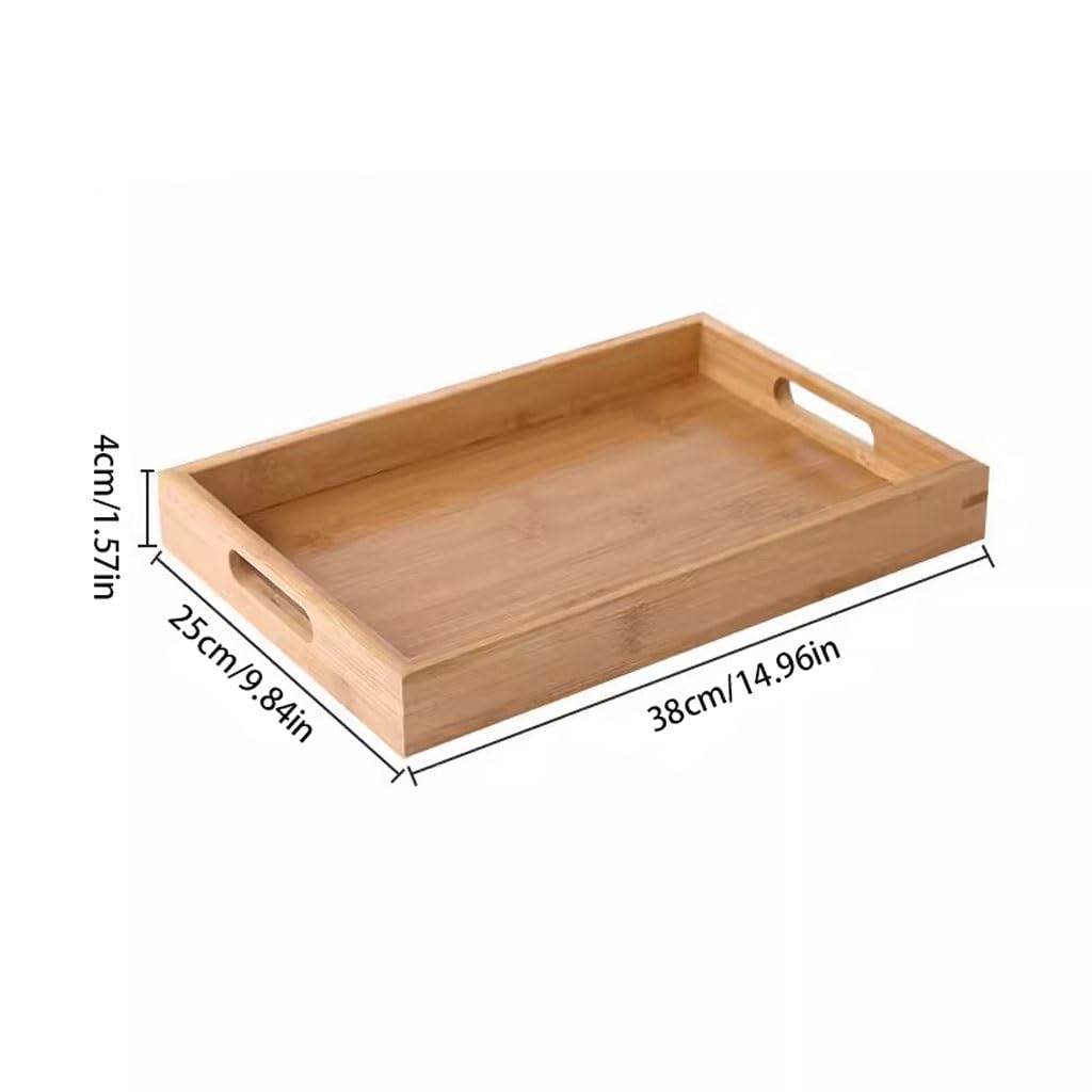 Bandejas Servir Comida Bandeja de té, Juego, platillo Grande, Bandeja for Mesa, la Tarde for el hogar, Rectangular Madera Maciza, for Servir Restaurante Mesa Cama | D