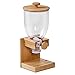 Honey-Can-Do Compact Dry Food Dispenser, Single Control & Snack Storage Container for Countertop or Pantry, Bamboo