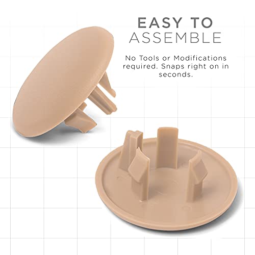 Armrest Cap Cover For Select Gm Vehicles - Replaces 15279690 Left Or Right Rear Bucket Seat Handle Trim Bolt - Beige Tan Cashmere #TOP1