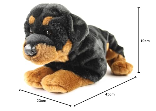 Kuscheltier Rottweiler Rob 45 cm liegend braun/schwarz Plüschhund Plüschrottweiler Uni-Toys