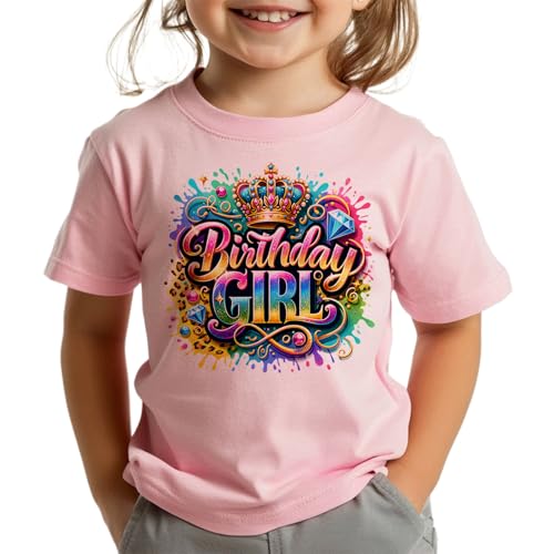 Birthday Girl Shirt 2nd 3rd 4th 5th 6th 7th 8th Girls Birthday T-Shirt Cotton Short Sleeve Tee Top