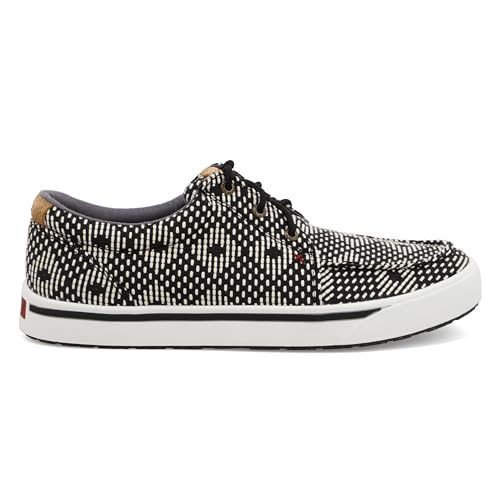 Image of Twisted X Men's Kicks Casual Shoes Moc Toe Black /White 8 D(M) US