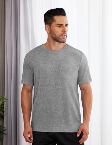 Image of Deyeek Men's Post Shoulder Surgery Shirts Soft Tear Away Short Sleeve Tops