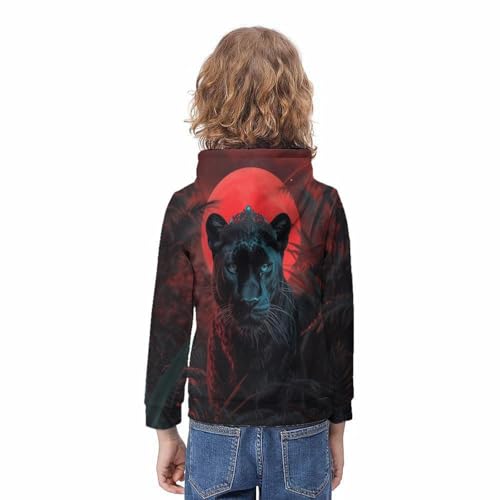 Sweat à capuche Black Panthère pour garçon avec impression 3D