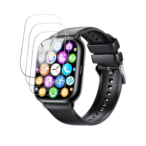 �Ή� koolep �X�}�[�g�E�H�b�` 1.85�C���`HD���� �ی�t�B���� �����x ������ ��U�h�~ ���˒ጸ TPU���_�炩�� �w��h�~ �X�}�[�g�E�H�b�` Smart Watch 1.85�C���` �t�B���� �ی�t�B�����y3������z