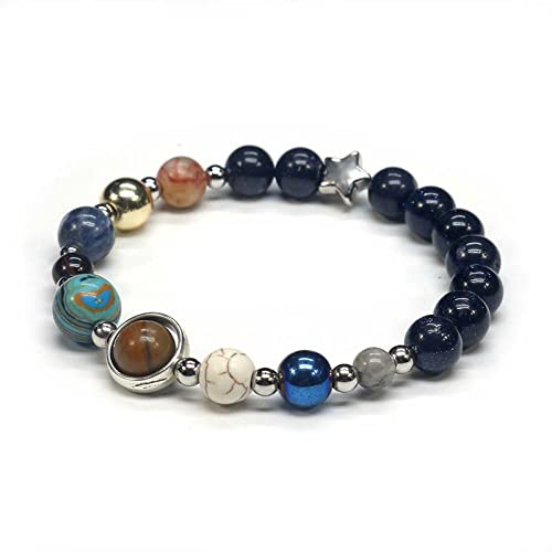 Bracelet système solaire cadeau meilleur ami en pierre naturelle