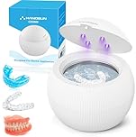 Hangsun CD3500 Ultrasonic Retainer Cleaner - Professional Ultrasonic Denture Cleaner with UV Light - Dental Cleaning Pod for Dentures, Aligners, Retainers, Whitening Trays and Mouthguards