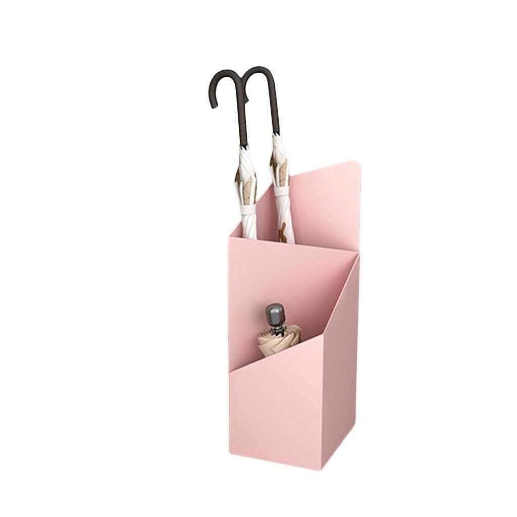Porte-parapluies public de sol en métal rose pour hall et bureau