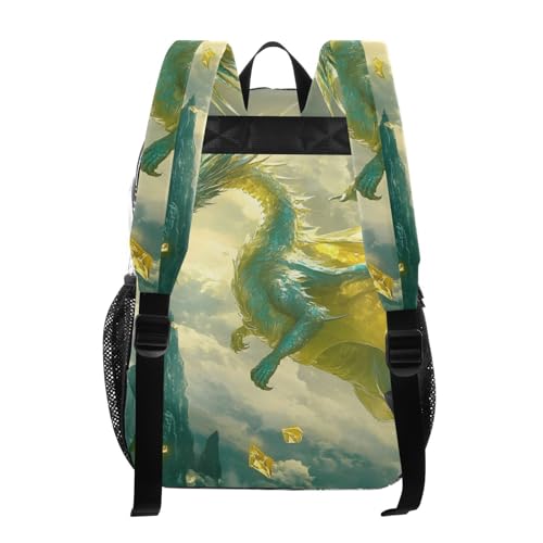 Dragon Fantasy Sky Clear Backpack, Heavy Duty PVC Transparent Backpacks, See Through Multiple Pockets Bookbag for Women Concert Sport Venues Work Travel3