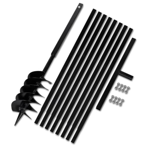 SKM Ground Drill with Handle 150 mm with Extension Tube 9 m Steel (Weight-16KG)