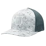 Guy Harvey Men's Performance Flex Fitted Trucker Hat, Mirage Grey/Salt Water, One Size