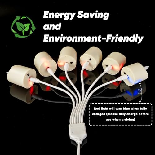 Image of Homemory Rechargeable Flameless Candles, 2 /4 /6 /8H Timer LED Votive Candles, 6 PCS Battery Operated Tea Lights with Timer for Table, Wedding, Christmas (USB Charging Cable Included)