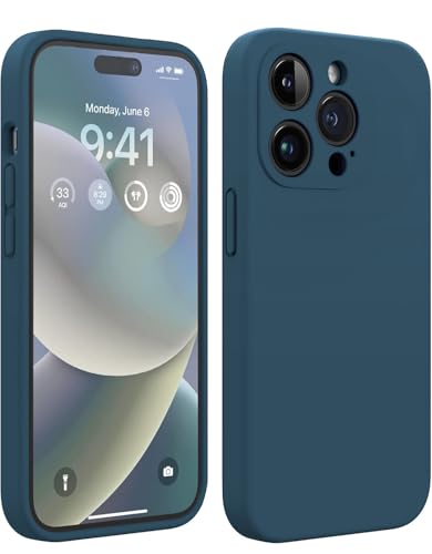 Image of DIZORO Compatible with iPhone 14 PRO Case, Liquid Silicone Case, Full Body Protective Cover, Shockproof, Slim Phone Case, Anti-Scratch Soft Microfiber Lining, 6.1 inch - Cosmos