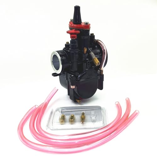 AKSYZ PWK Carburetor for Dirt Bike Scooter ATV Racing Motorcycle 21mm-34mm 2 and 4 Stroke Engine with Power Jet Black (24mm)