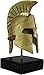 Leonidas Helmet King Spartan Hero Alabaster Sculpture with Bronze Effect Small