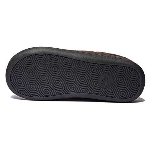 Image of NewDenBer Men's Warm Memory Foam Suede Plush Fleece Lined Slip on Indoor Outdoor Clog House Slippers