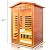 TO'GO 902VT Outdoor Sauna 2 Person, Far Infrared Sauna, Outdoor Saunas for Home, 1750 Watt Low EMF Heating Panel, Bluetooth, LCD, LED, Chromotherapy - Mahogany