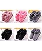 YILANLAN Bunny cotton slippers men and women winter indoor warm home plush slippers rabbit shoes animal slippers (Pink, Adult, Women, 3, Numeric Range, UK Footwear Size System, 4, Medium) #2