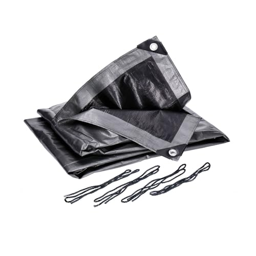 Abdeckplane 3m x 6m Gewebeplane Premium Line 260g/m² mit Ösen (50cm Abstand) – wasserdicht reißfest UV-stabilisiert abwaschbar - Schutzplane Abdeckfolie Poolplane Holzplane Gartenmöbel Boot Pool